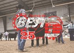 Cow standing with BEST logo