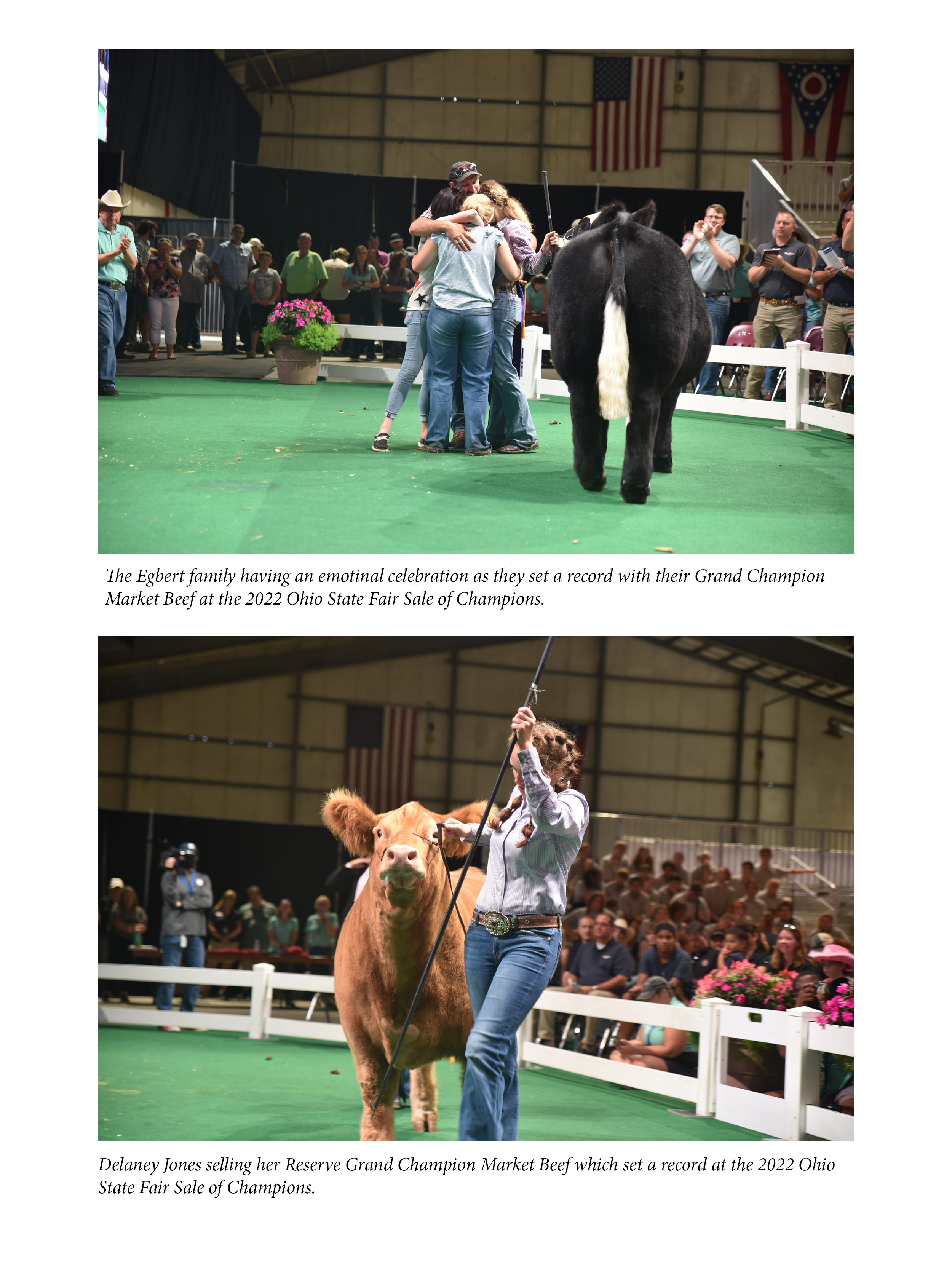 Ohio Cattlemen’s Association’s BEST youth exhibitors shine, set records at the Ohio State Fair Sale of Champions